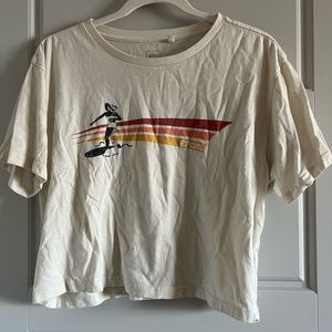 Rip curl beige crop top